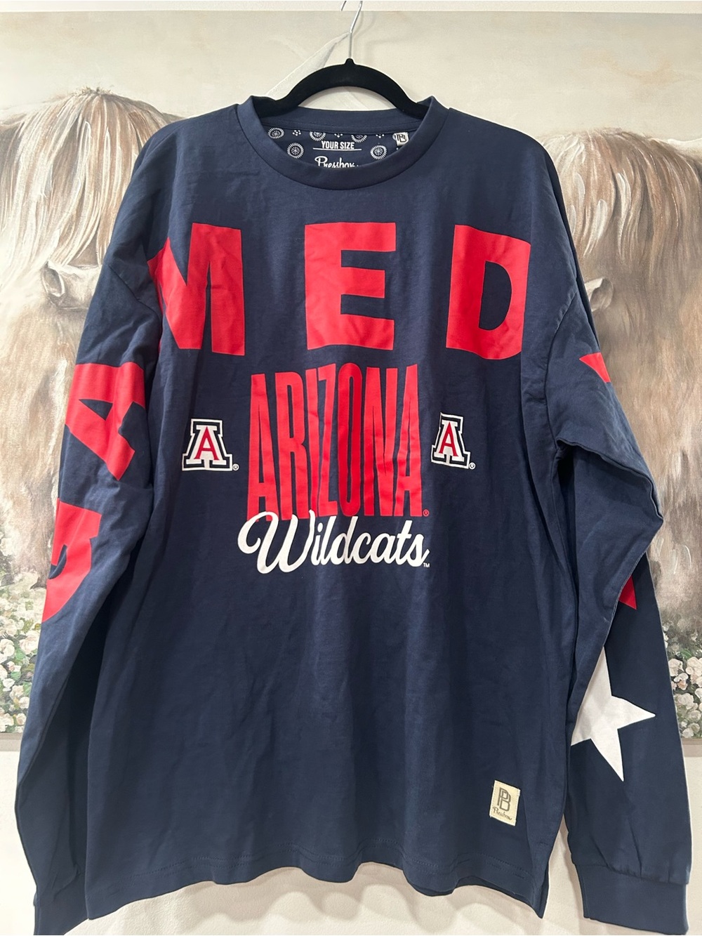 Pressbox Arizona Wildcats Long Sleeve Athletic Shirt